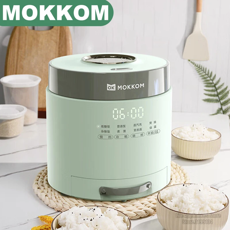 

Профессиональная рисоварка MOKKOM, рисоварка с низким содержанием сахара, 1,5 л, многофункциональная Пароварка для каши, супа, кухни