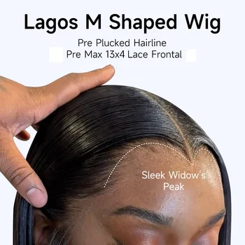 13x4 Hd Lagos Hairline Lace Front Wig Human Hair Pre Plucked Bone Straight Vietnamese Lace Frontal Wigs For Women 300% Density 1