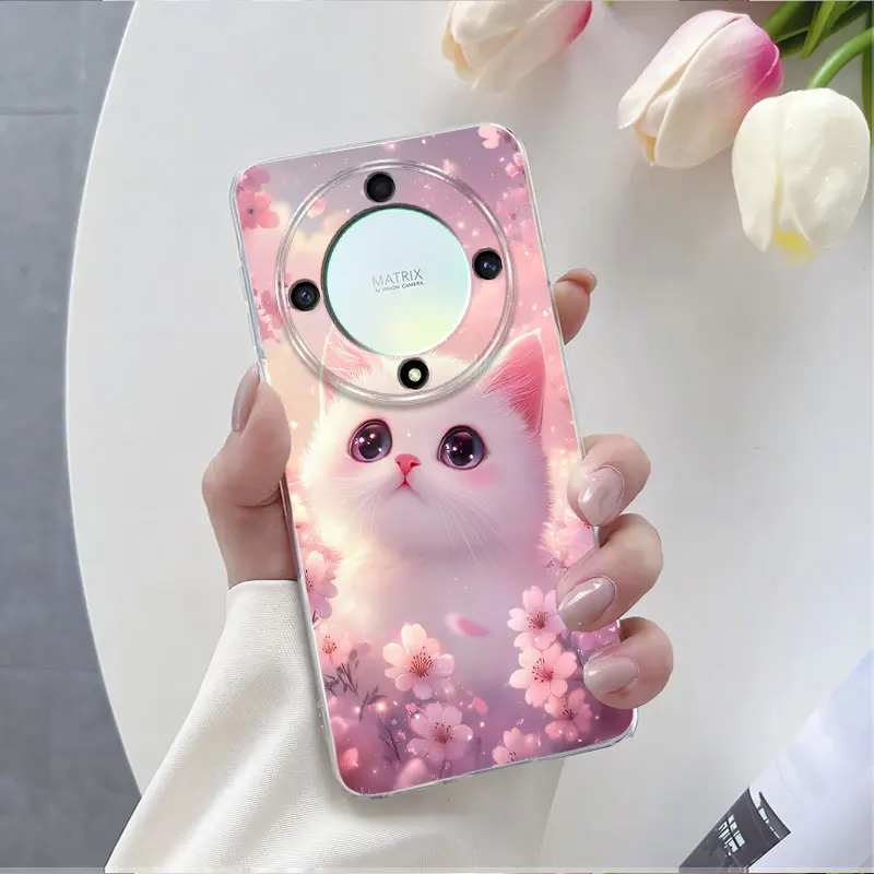 Luxury Flower Clear Soft Silicone Protective Phone Case