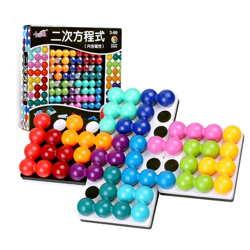 

Magnetic Game Grids IQ Toy Puzzle Logical Thinking Smart Board Game 60 Challenge With Solution Kids Challenge Toys