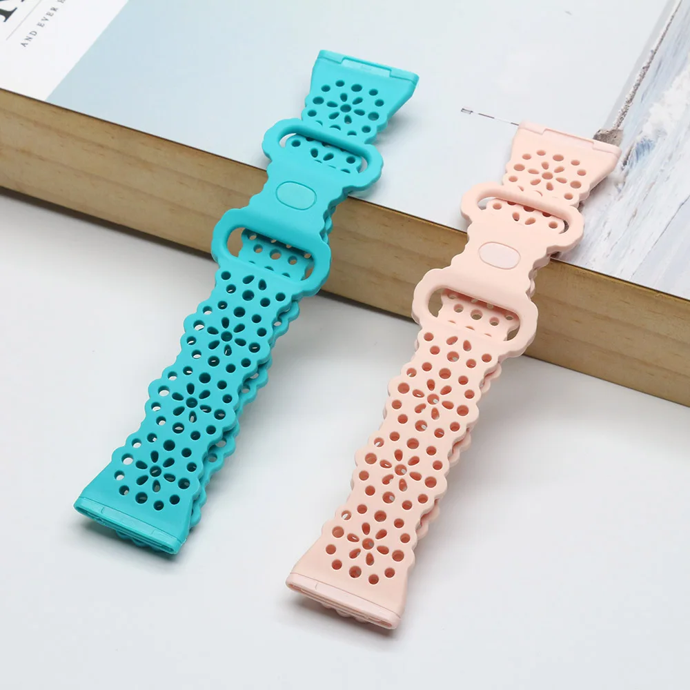 2 Pezzi Cinturini Per Fitbit Versa 3/ Versa 4 Cinturini Per Orologi Cinturino Di Ricambio Per Fitbit Sense/ Sense 2 Cinturini Modello In Pizzo