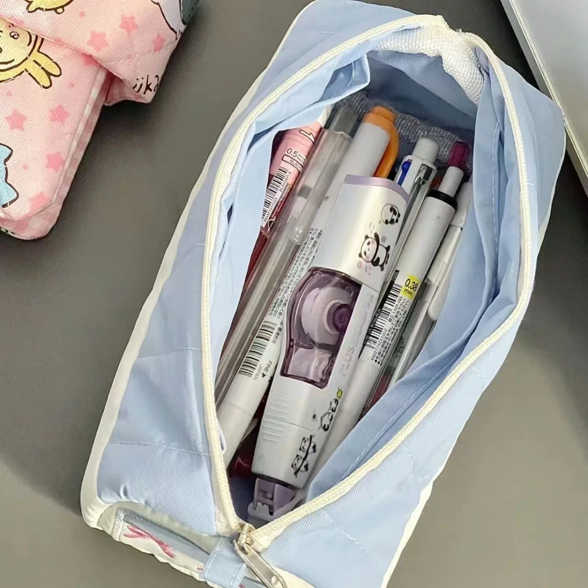 연필 가방 작은 집 디자인, 귀엽고, 작고, 신선하고, 대용량 학생 수납 가방