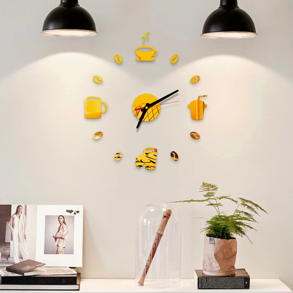 Decorative Items Mirror Wall Clock Home Room Easy To Use Environmentally Fashionable Self-adhesive High Quality