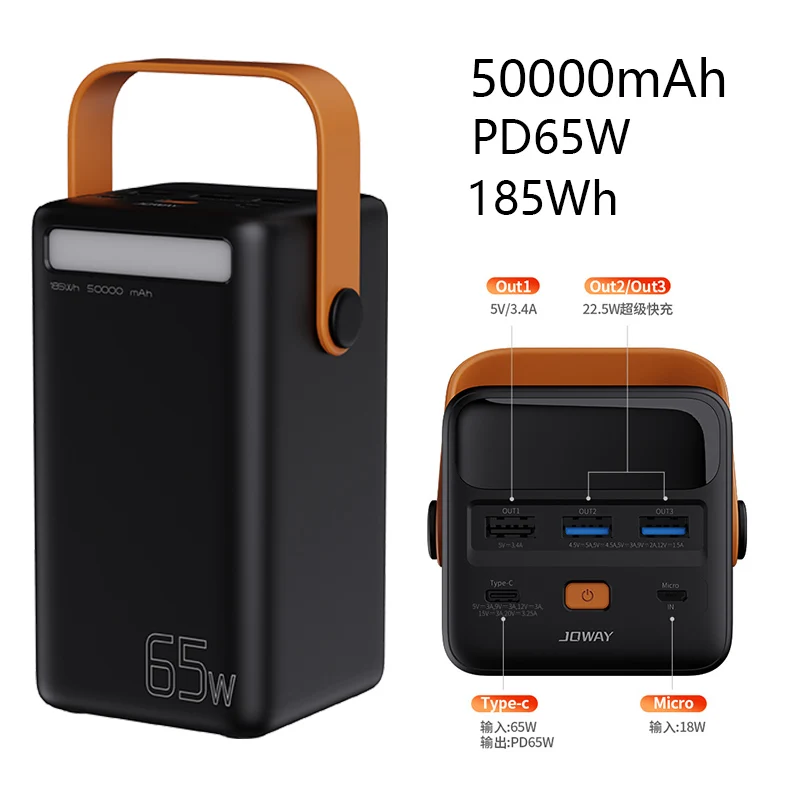 50000mAh batterie externe 65W charge rapide Powerbank Type C PD chargeur de batterie  externe pour ordinateur portable ordinateur portable iPhone Xiaomi batterie  externe - AliExpress