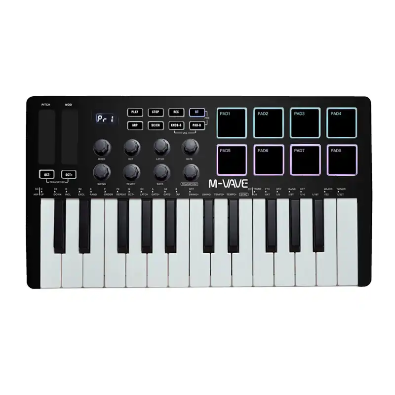 M-VAVE 25-Key MIDI Control Keyboard Mini Portable USB Keyboard