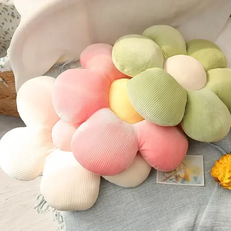 Plush Pillow Colorful Flowers Plant Petal Cushion Stuffed for Home Decor Gift
