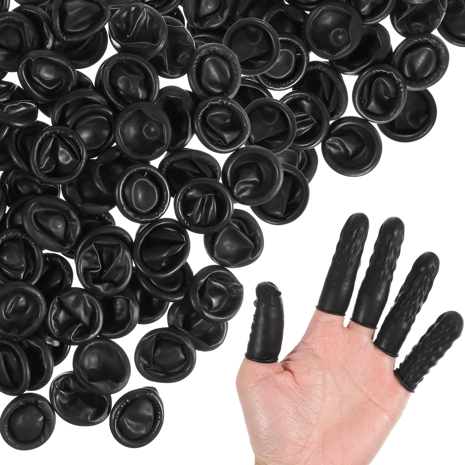 

Black Thumb Tattoo Machine Set Latex Gloves Rubber Finger Caps Protectors Cots Handle Cover Arthritis Finger Caps Protectors