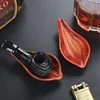 Mahogany Tobacco Pipe Rest Rack Smoking Pipe Holder Multi-functional Portable Leaf-shaped Solid Wood Pipe Special Accessories 2