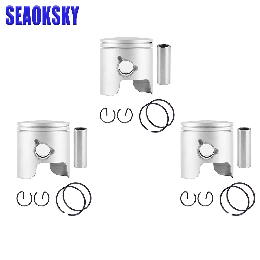 

6K5-11631 Piston And Ring 6K5-11601 STD For Yamaha Outboard Motor 2 Stroke 60HP 3CYL Powertec Parsun T60 6K5-11631-03 6H3-11631-