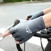 Golovejoy Ice Silk Sunscreen Riding Gloves for Men Summer Outdoor Sports Gloves Touchable Screen Non slip Open Finger Gloves 2