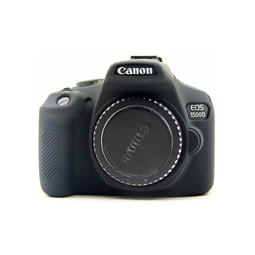 Silikon Zırh Cilt Vücut Kılıf DSLR Kamera Çantası Koruyucu Kapak Canon EOS 1300D 1500D 2000D Rebel T7 T6 Öpücük X90
