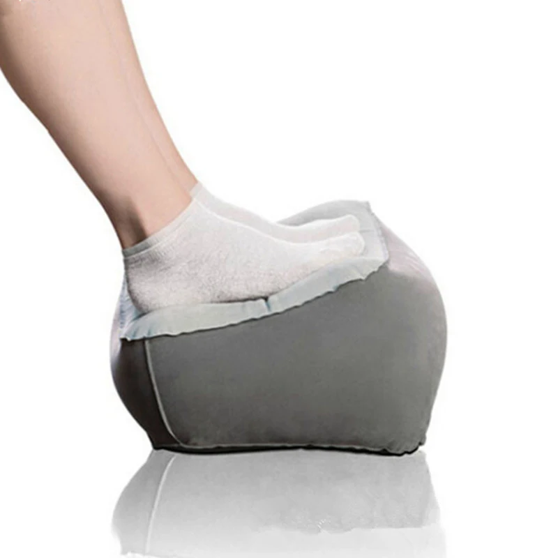 Portable Footrest Pillow Inflatable Feet Rest Plush Pillow Cushion Travel Plane Train Office Home Leg Feet Relaxing Massage Tool