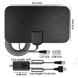 New 1080p TV Antenna Receiver 4K 8k HDTV For TV Box DVB-T2 TV Antenna Car Antenna Amplifier Booster Indoor Digital