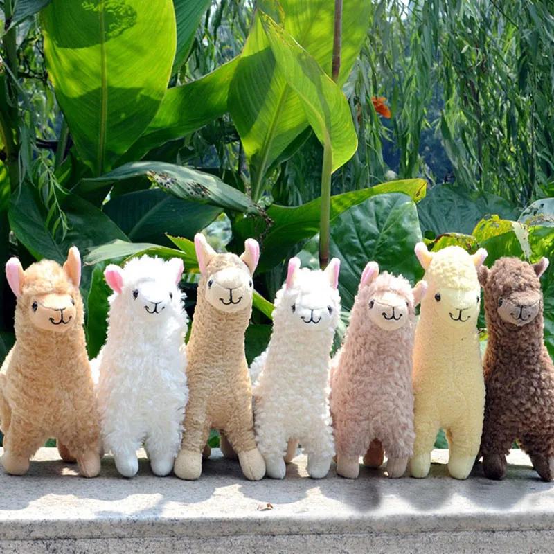 

23cm Cute Kawaii Alpaca Plush Toy Children's Cartoon Soft Cute Plush Animal Doll Birthday Gift Children's Room Decoration