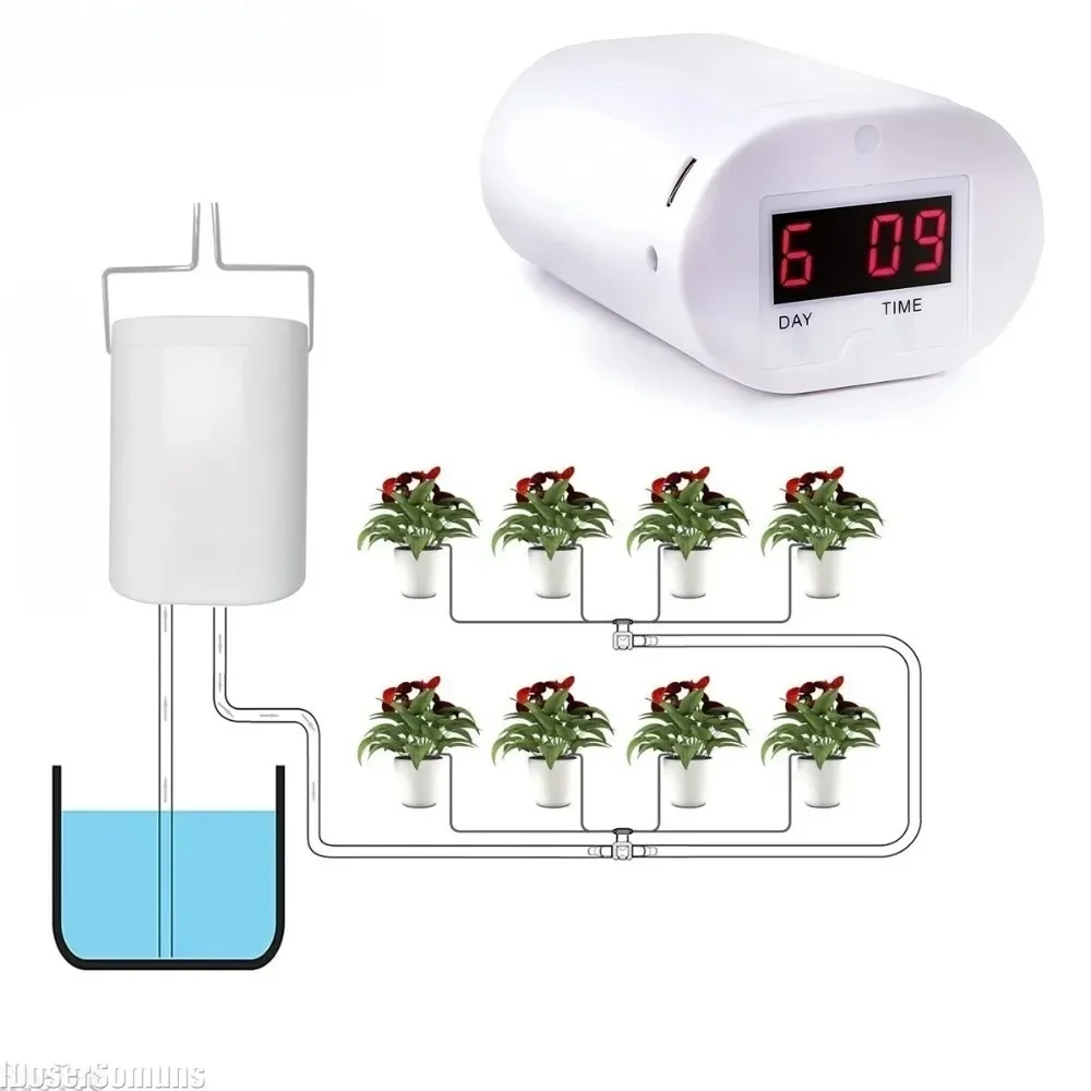 2/4/8/16 Heads Pump Timer System Kit Garden Tool Automatic Plant Flower Watering Pump Home Sprinkler Drip Irrigation Device 1