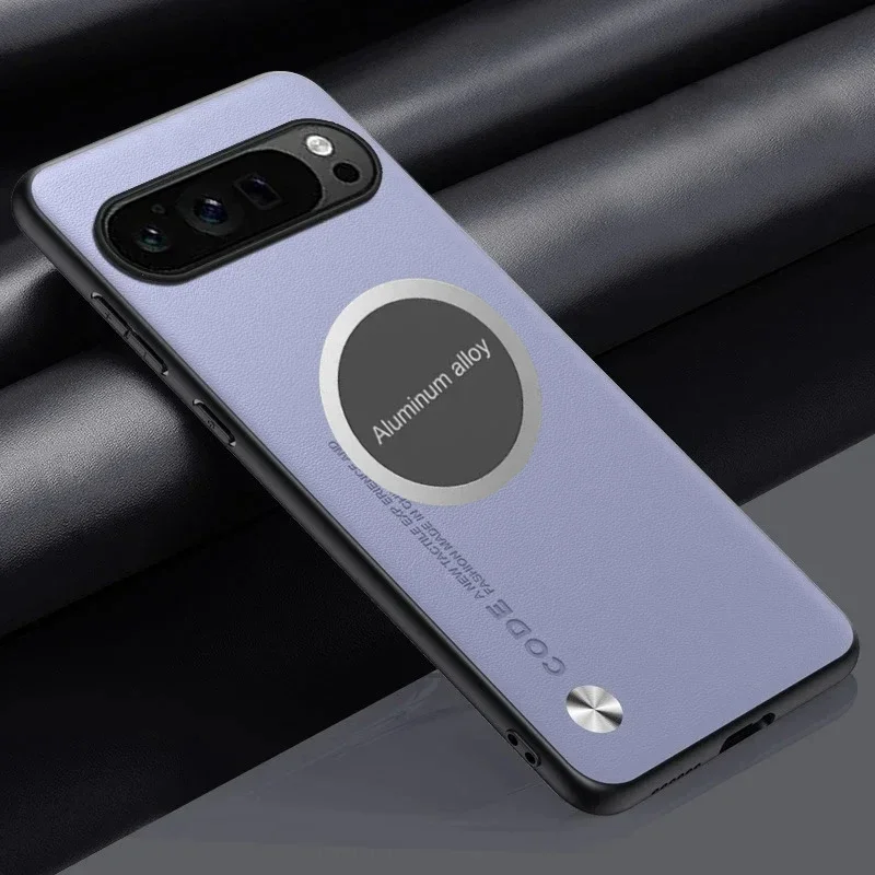 Leather Magnetic Phone Case with Metal Car Holder - Comprehensive Protection