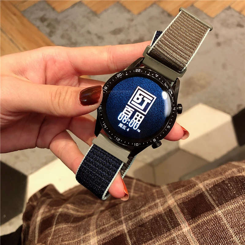 Versatile 20mm 22mm Sport Nylon Loop Watch Strap Bracelet