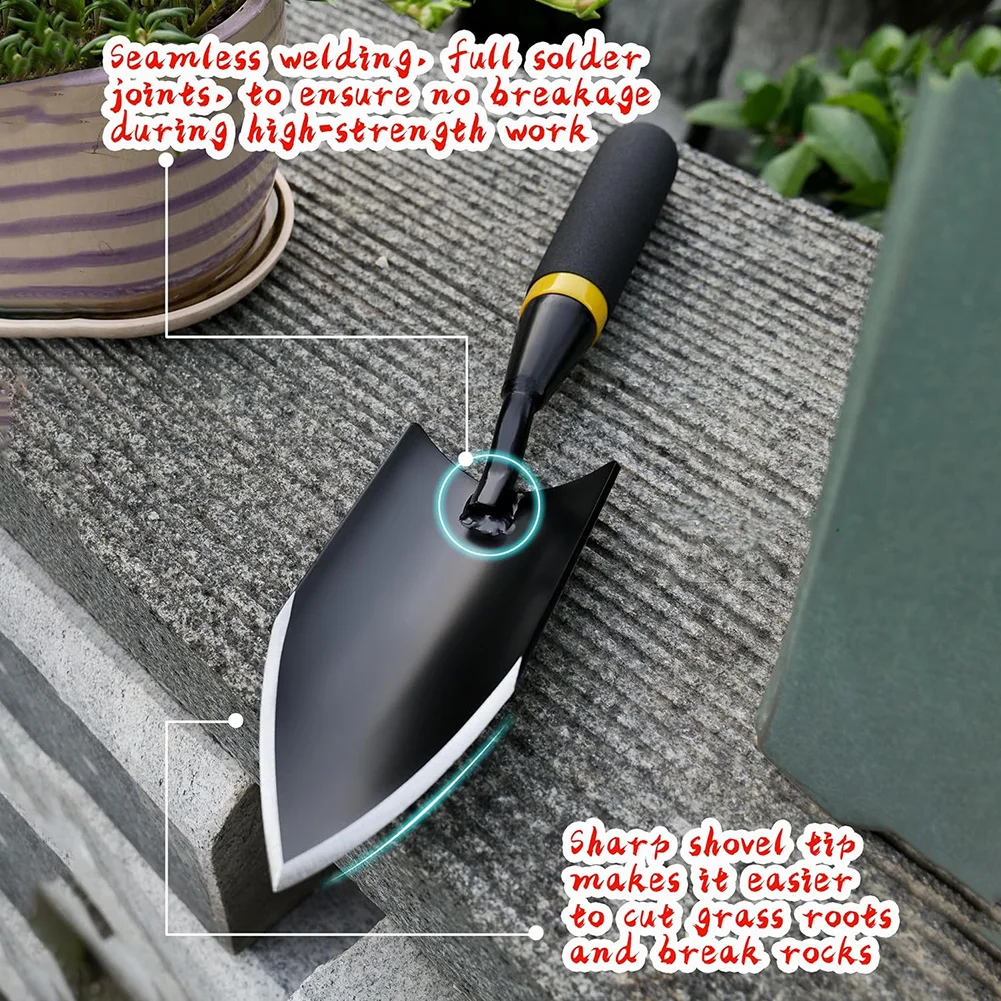 Garden Shovel Hand Trowel with Rubberized Handle 3