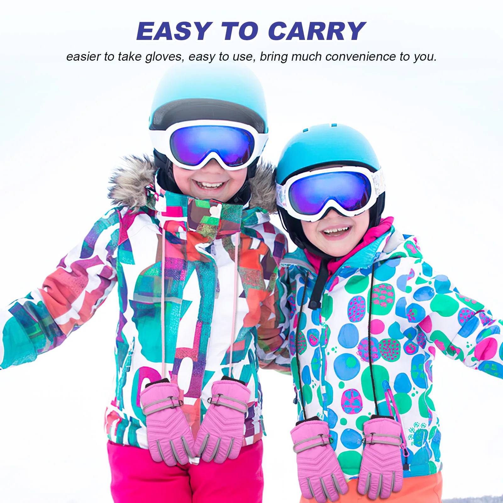 4pcs Anti-lost Gloves Straps Adjustable Winter Gloves Hanger Rope Skating Mittens Strings Neck Hanger Ropes multiuse Rope