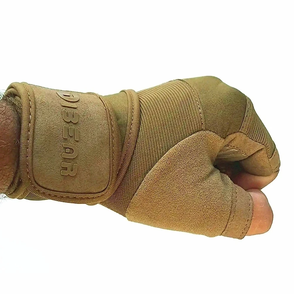 Half Finger Bodybuilding Gym Gloves Weightlifting Dumbbell Training Anti-Slip Fitness Gloves Crossfit Workout Exercise For Man weight lifting gloves