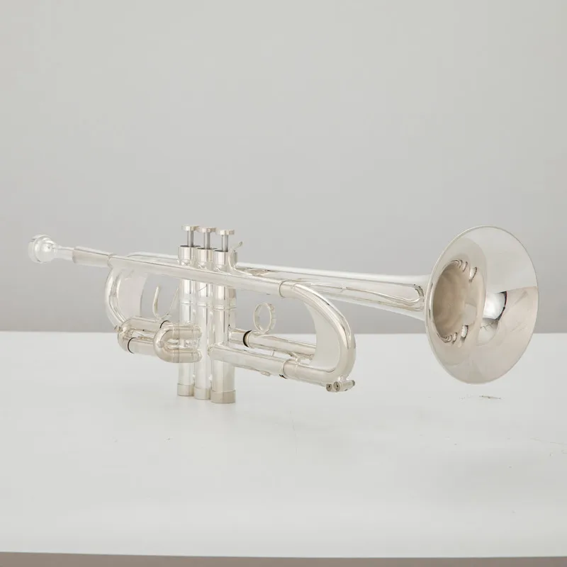Hot Sell TR-600 Trumpet B Flat Silver Plated Professional Trumpet Musical Instruments with Case