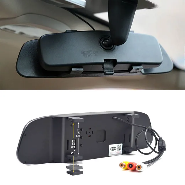 Rückspiegel mit integriertem Bildschirm 3.5 / 4.3 Farb LCD -  Video-Zubehör für Auto LKW und Camping Car - BFSAT