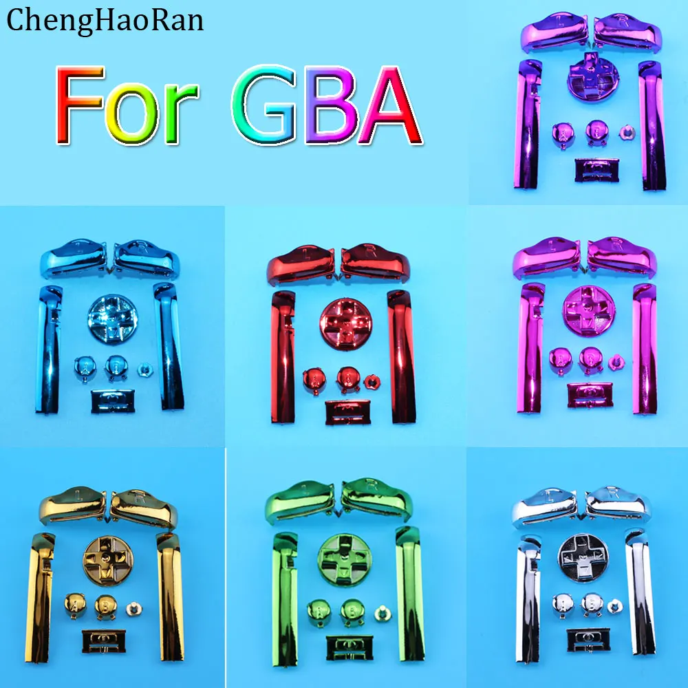 1Set Sostituzione Galvanica Power On Off Key Keypad Per Gameboy Advance Gba L R A B Direction Button D Pads