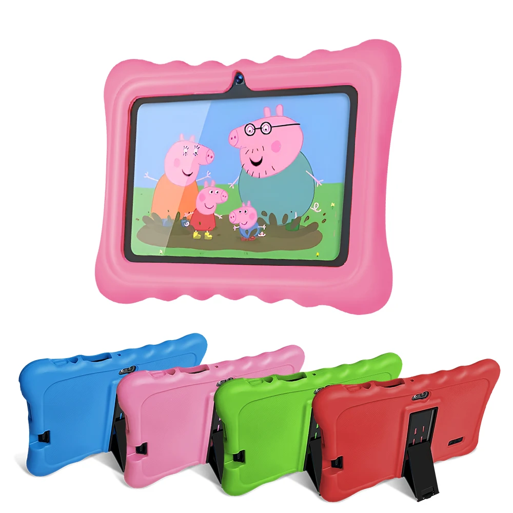 어린이 태블릿 PC, 쿼드 코어, 4 GB RAM, 64 GB ROM, 안드로이드 9.0, 어린이 교육, 어린이 학습 태블릿, 7 인치