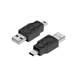 Compact USB 2.0 to Micro USB - C Charging and Data Adapter - High - Speed 480Mbps Converter - 2 PCS (USB to mini USB male)