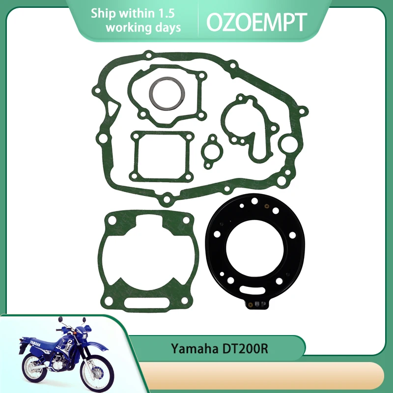 

OZOEMPT Engine Cylinder Crankcase Repair Gasket Apply to Yamaha DT200R 3ET