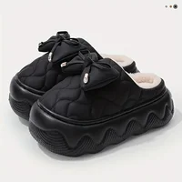 Women Winter Warm Slip-On Cotton Slippers Thick Sole Fleece Lining Non-Slip Indoor/Outdoor House Shoes Stylish Slipons Footwear - Image 6