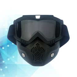 Winter Snow Goggles Ski Snowboard Snowmobile Face Mask Sun Glasses Eyewear (Matte Black Frame and Grey Eyeglass)