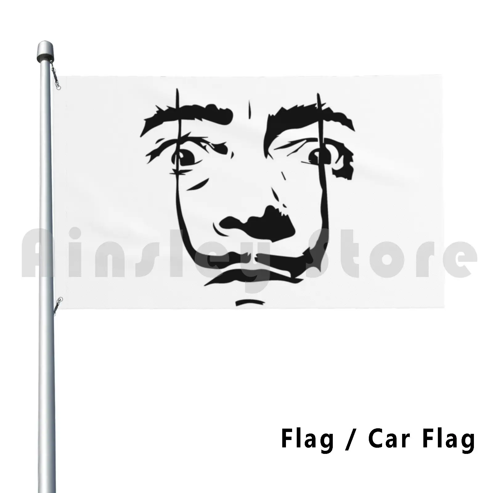 Salvador Dali Graffiti Flag Car Flag Funny Salvador Dali Graffiti Banksy Brush Surreale Abstract Drug I