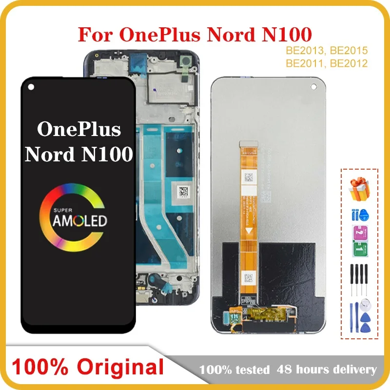 6.52 "Originale Per Oneplus Nord N100 Be2013 Be2015 Be2011 Be2012 Display Lcd Touch Screen Digitizer Assembly Per 1 + Nord N100 Lcd
