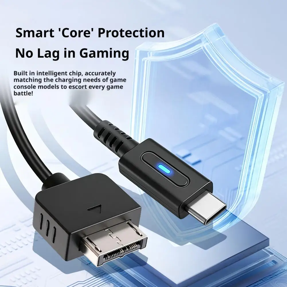 플레이스테이션 비타 1000 컨트롤러 충전 어댑터용 USB C 케이블, PS 비타 1000 콘솔용 LED 변환 케이블, C타입 전원 케이블