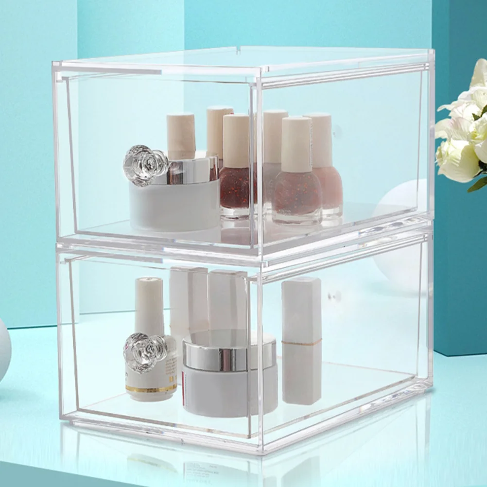 

Storage Container Makeup Organizer Plastic Boxes Multifunction Organizers Desktop Drawer Type Case Drawers