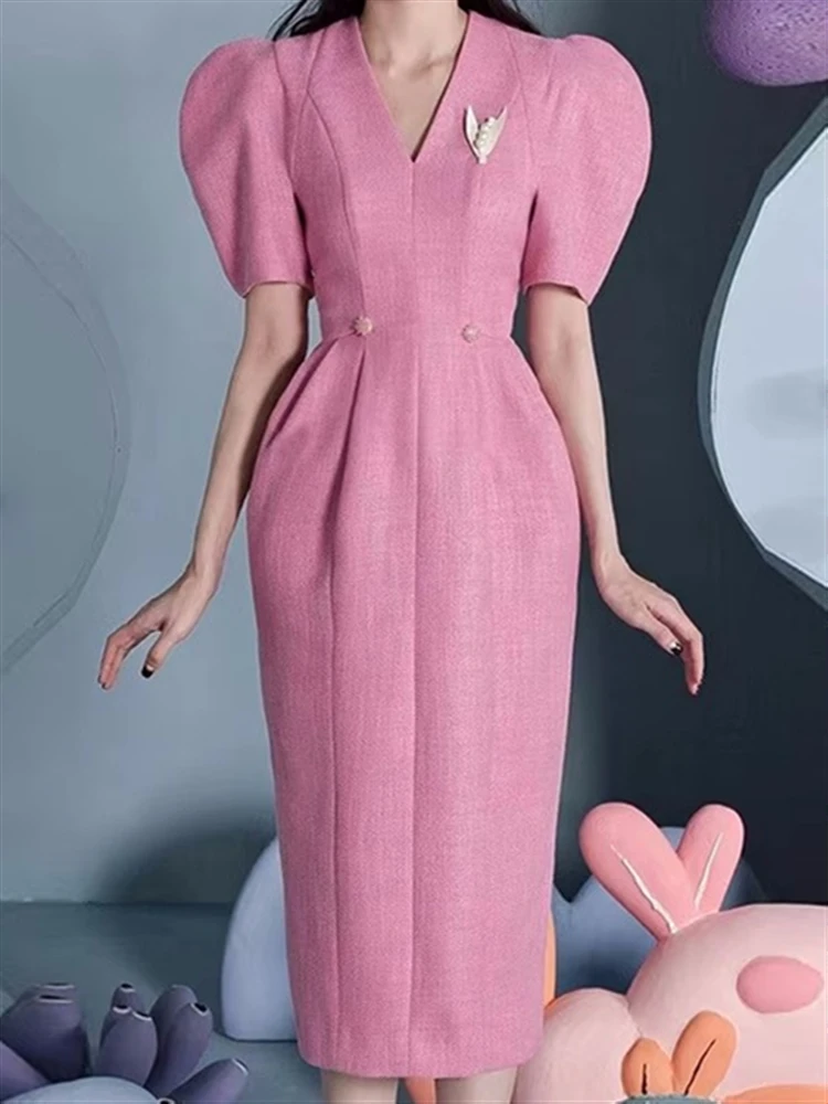 

Sexy Embroidery Short Sleeve 2023 Solid Dresses Women Boho Party Lace Mesh Vintage Dress Summer A-Line Elegant Woman Vestido