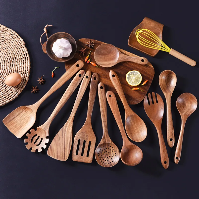 New! Thai Teak Wooden Spoons - Takeout Kit