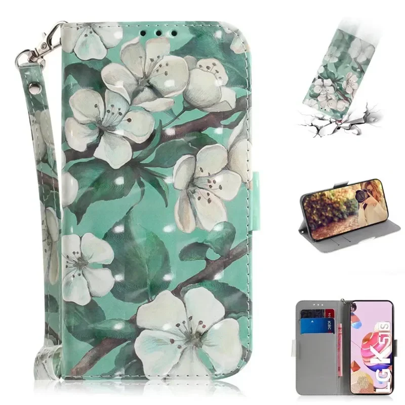 Geometric Textile Pattern Magnetic Wallet Leather Phone Case Cover