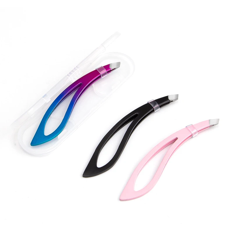 1pcs Lash Tweezers False Eyelash Extension Clip Pliers Eyebrow Tweezers For Hair Nail Art Soldering Lash Tongs Makeup Tool 2