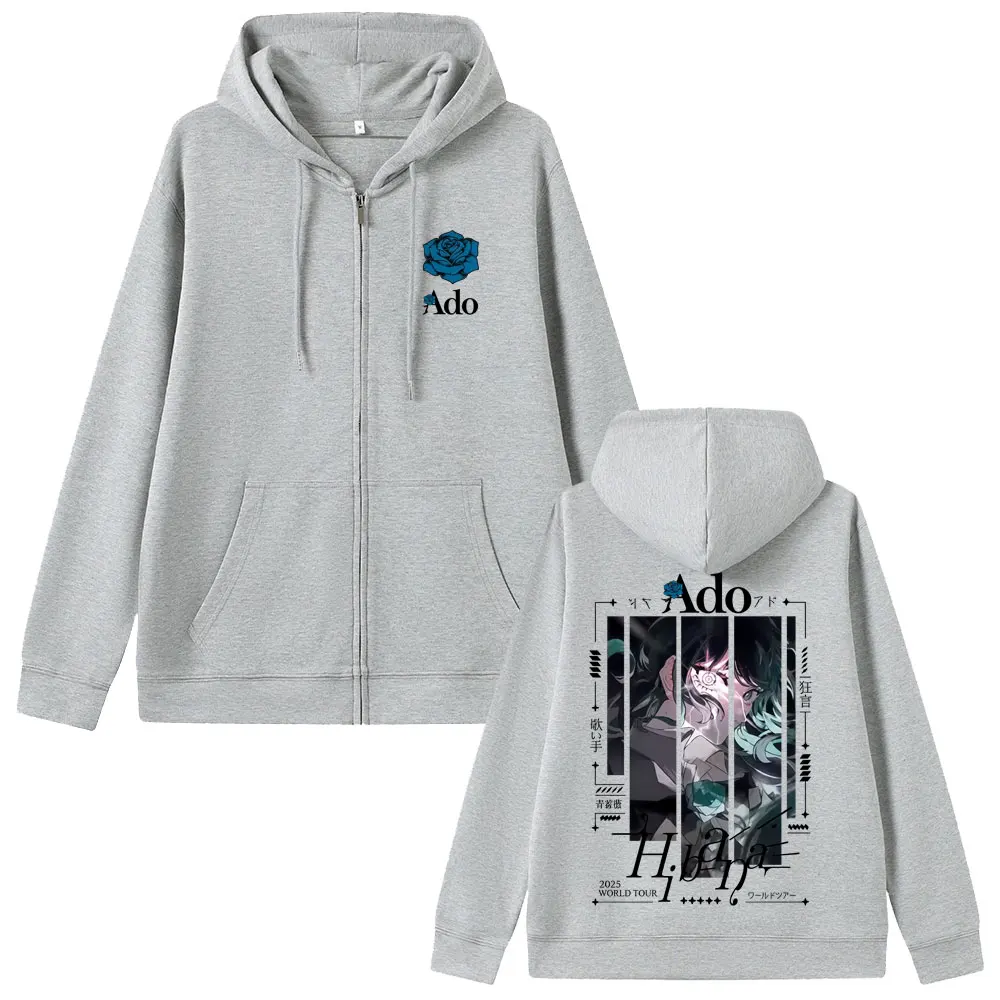Ado World Tour 2025 Hibana Zipper Hoodie Men Women Fashion
