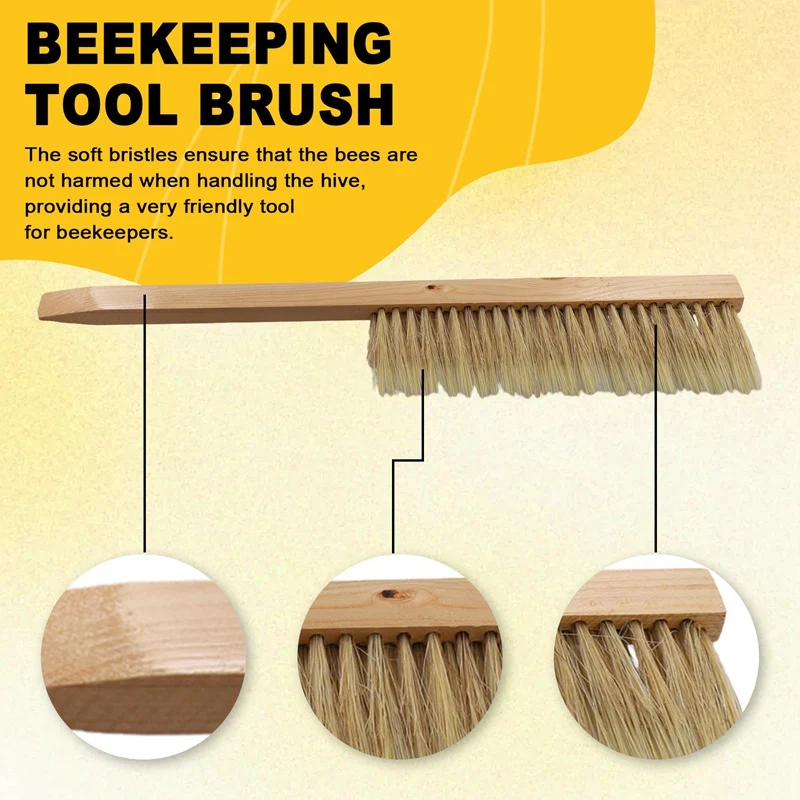 Beekeeping Tools Brush Bee Brush Wooden Handle Beekeeping Tools Equipment Hive