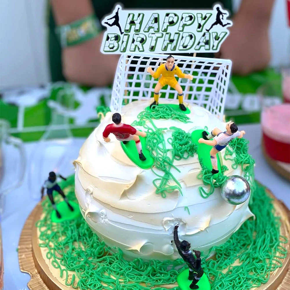 1Set Voetbal Spel Voetbal Cake Topper Decor Model Voetbal Party Gelukkige  Verjaardag Feestartikelen Kinderen Party Decor Accessoires - AliExpress, image size:1000x1000