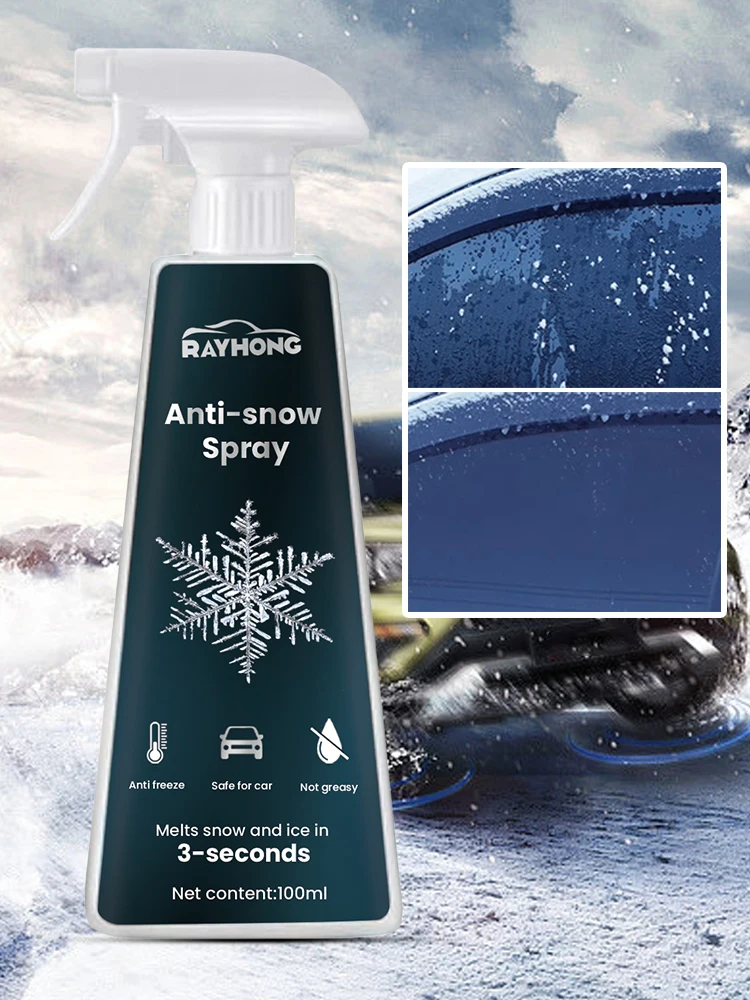 Fast Ice Melting Spray Defrosting Anti Frost Spray Car Window Glass Deicing Instantly Melts Ice for Car Windshield Window Mirror