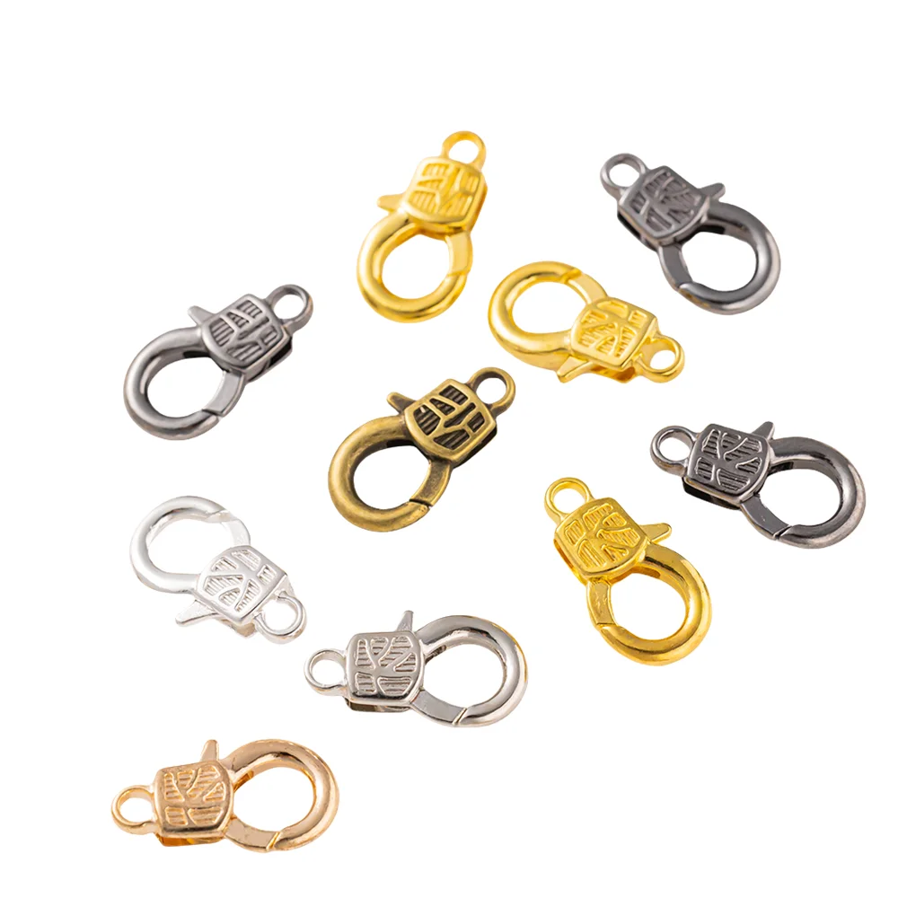 20 Stück 7 x 19 mm Herz-Karabinerverschlüsse, Vintage-Clips, Haken für DIY-Armband, Halskette, Schmuck, Schlüsselanhänger, Herstellung von Zubehör