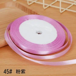 Elegant 6mm Satin Ribbon for DIY Crafts and Gift Wrapping (6mm Pink Purple)