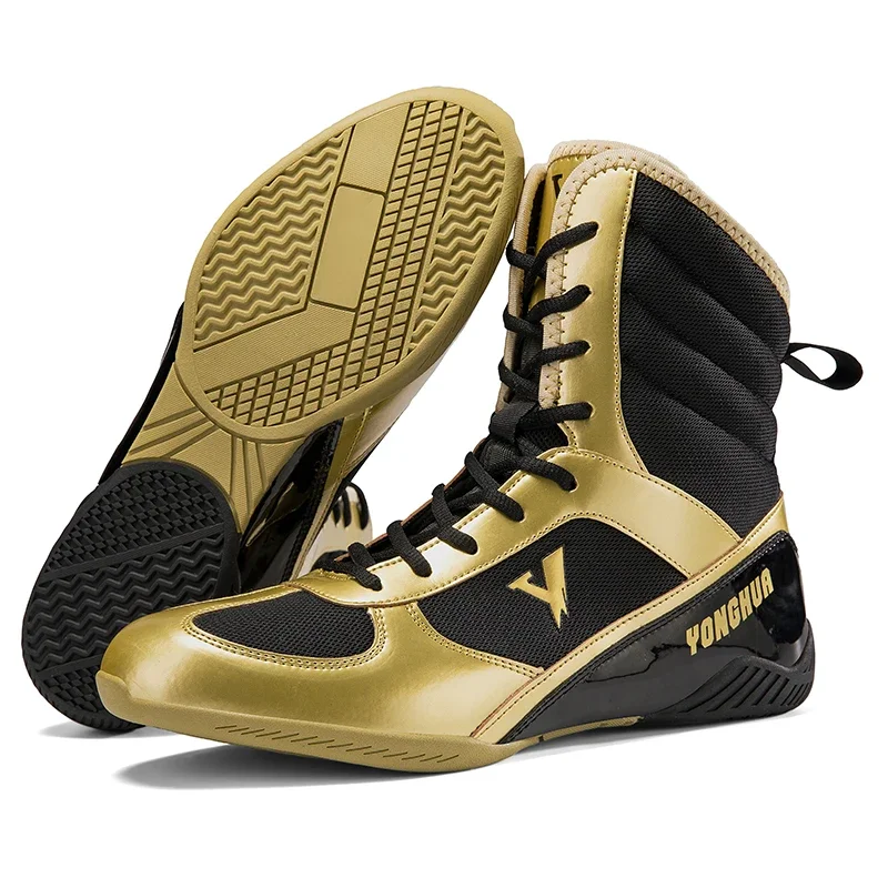 New Indoor Fitness Training Wrestling Shoes Competitive Competition Boxing Shoes Men's Plus Size Fighting Sneakers