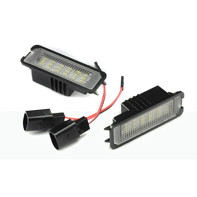 2Pcs No Error LED License Plate Lights Car Number Lamps For Porsche Cayenne Carr