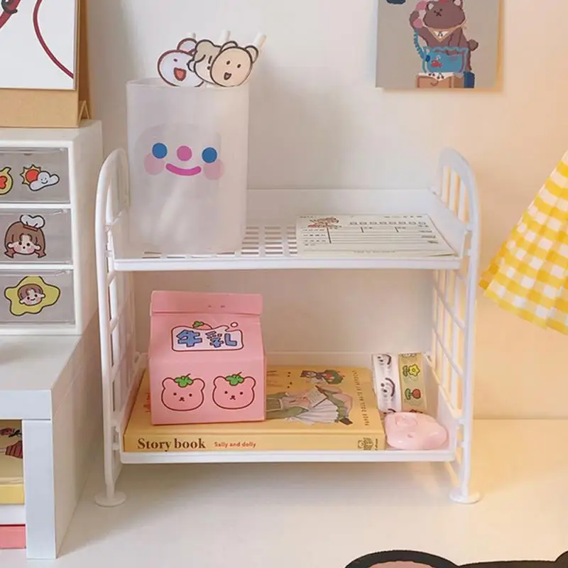 Ins-Cute-Room-Storage-Organizer-Storage-Rack-Kawaii-2-Layer-Desktop ...
