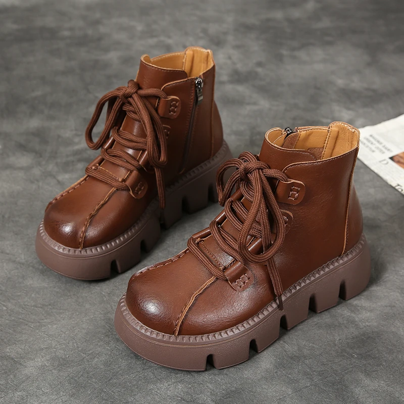 

Женские ботинки в стиле ретро с удобной дышащей подошвой, Новинка осени 2023, женская повседневная обувь на толстой нескользящей подошве, Женская Вулканизированная обувь